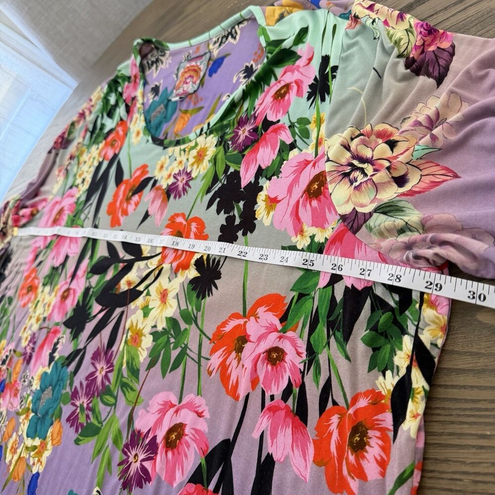 Johnny Was Women’s Top Sz 2X The Janie Favorite Floral Long Sleeve V-Neck Light - Picture 8 of 8